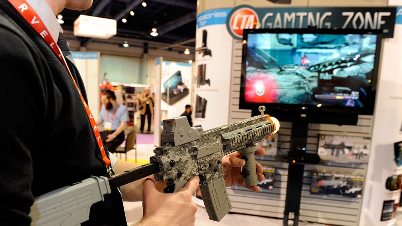 A person playing an AR video game.&nbsp;