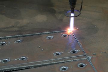 Plasma cutters use an ionized stream of gas to cut metal, and they can be programmed to be extremely accurate.