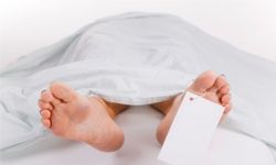 dead body on a table