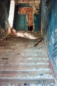 stairwell abandoned home