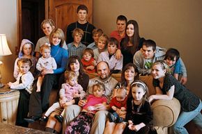 Photograph of a plural family in Salt Lake Valley