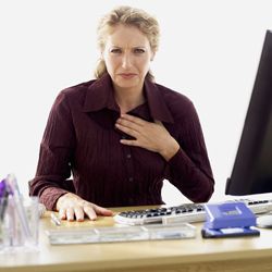 woman with acid reflux