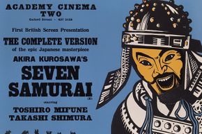 Peter Strausfeld designed this movie poster for Akira Kurosawa's 1954 drama &quot;Seven Samurai,&quot; a hugely influential pioneer in the world of action films.