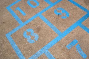 Painted hopscotch grid