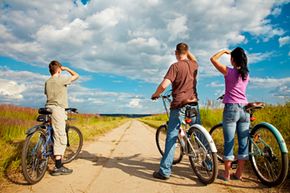 Group on a bicycling trip