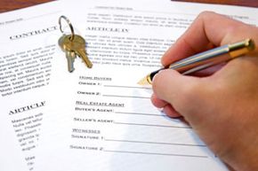 Signing home sale contract