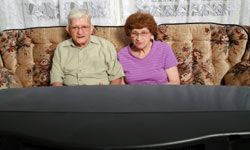 older couple watching TV