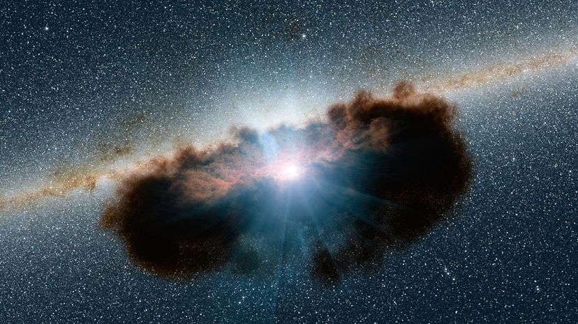 doughnut of dust and gas surrounding an active supermassive black hole
