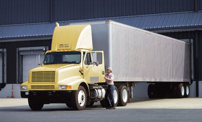 big rig at loading dock