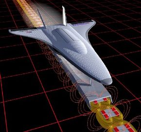 Magnetic levitation tracks could one day be used to launch vehicles into space.