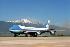 One of the two modified 747s that commonly flies as &quot;Air Force One&quot;