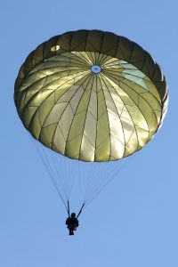 Man with parachute