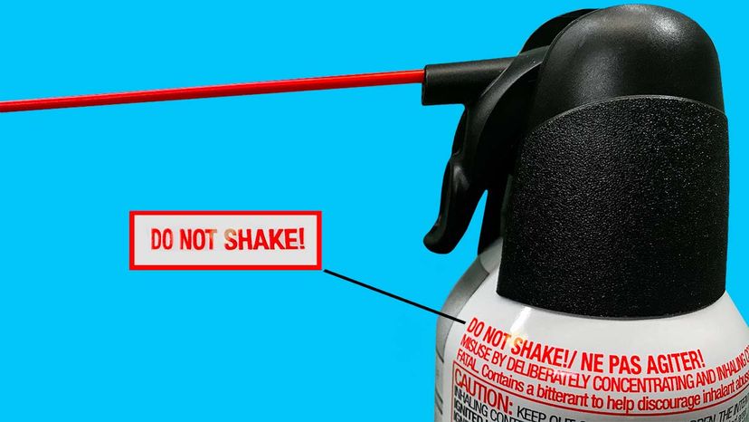 compressed air, do not shake