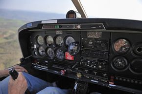 Flight instruments help pilots keep an eye on conditions.