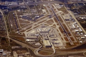 aerial view of airports
