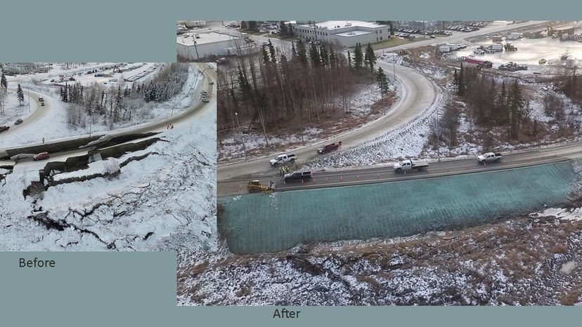 road damage Anchorage