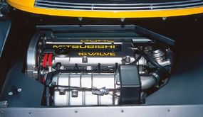 The Aluma Coupe's engine is a turbocharged 1991 Mitsubishi Eclipse 2.0-liter four-cylinder.