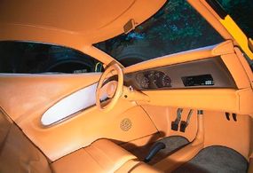 The Aluma Coupe's interior has custom-madeConnolly seats and a Boyd steering wheel.