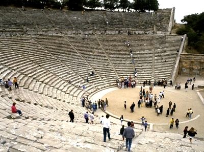 the ancient Greek Ampitheatre of Epidaurus