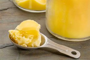 A ball of ghee might have been the source for the expression &quot;to butter someone up.&quot;