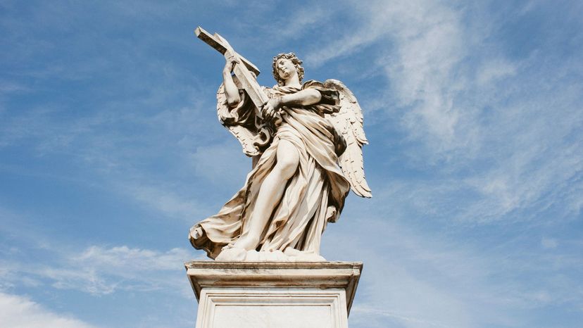 Angel with sky backgrounds
