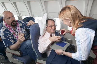 man ignored by flight attendant