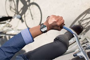 This shot of the Moto 360 smart watch, which will run Android Wear, is slated to be available in summer 2014 in the United States.