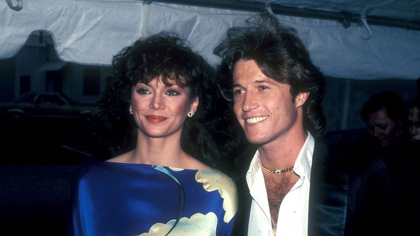 Victoria Principal and Andy Gibb