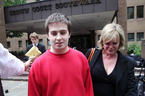 Ryan Cleary and his solicitor Karen Todner outside Southwark Crown Court by on June 27, 2011 in London, England. At that time, Mr. Cleary was charged with hacking into the U.K.'s Serious Organised Crime Agency.