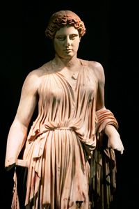 A statue of Hera from Pompeii was part of a traveling exhibit at the Field Museum in Chicago, Ill. The exhibit featured more than 450 artifacts from Pompeii and the nearby communities of Heraculaneum, Oplontis, Boscoreale, and Terzigno.