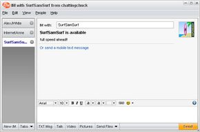 AOL Instant Messenger screen.