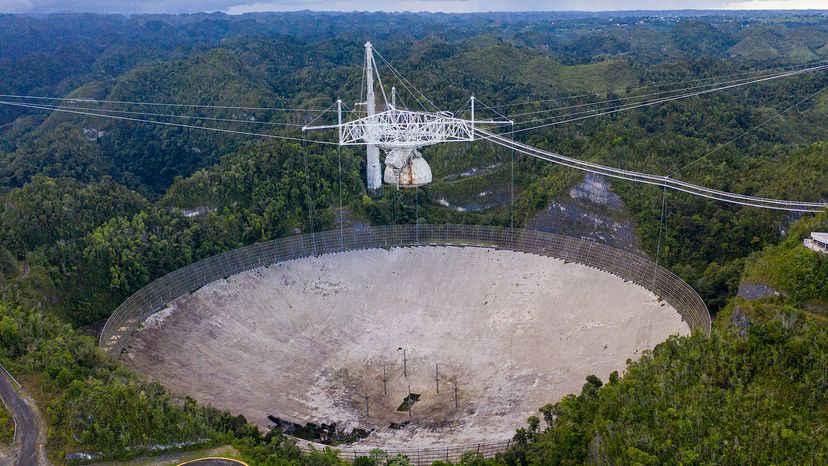  hole in the dish panels of the Arecibo Observatory