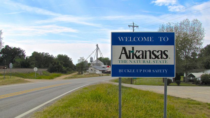 Welcome to Arkansas sign