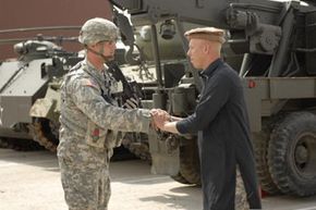 Soldier with Afghan instructor