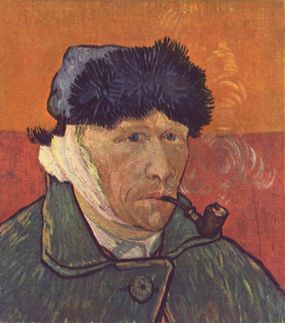 "Self-portrait with Bandaged Ear and Pipe", Van Gogh