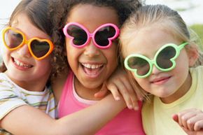 little girls in sunglasses