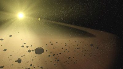 The main asteroid belt is home to most of the solar system's asteroids.