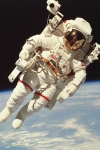 Astronaut taking spacewalk