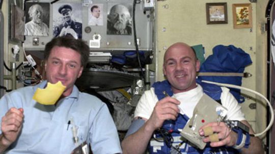 How do astronauts eat in space?