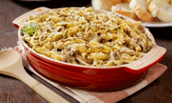 Casseroles feed many, clean up quickly and can be made with almost anything.