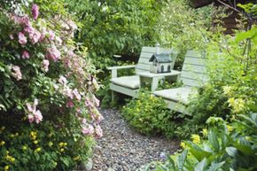 Implementing a shabby chic style can keep the costs down. See some pictures of famous gardens.