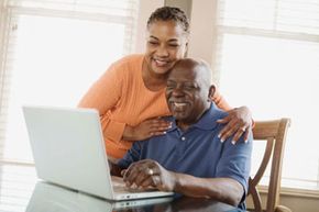 couple using computer