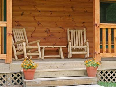 Front porch steps.