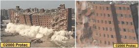 The Scudder Homes in Newark, N.J., blasted by Engineered Demolition, Inc. in the summer of 1996