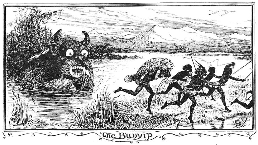 "The Bunyip" illustration by H. J. Ford