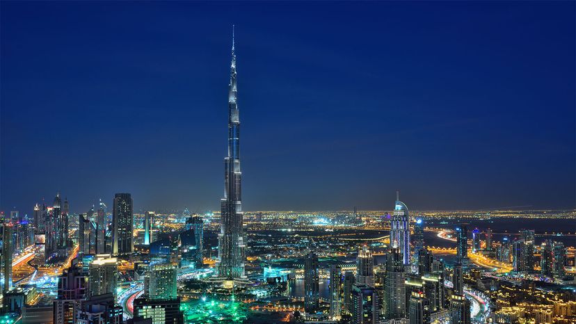 Burj Khalifa dominates the skyline of Dubai