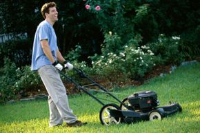 Even when it's hot out, resist the temptation to wear shorts when mowing the lawn.