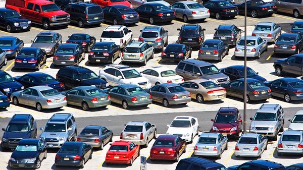 cars parked in parking lot