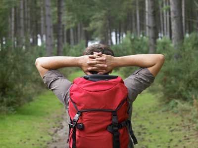 Exploring nature's beauty on a hike.