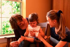 mom, baby and nanny